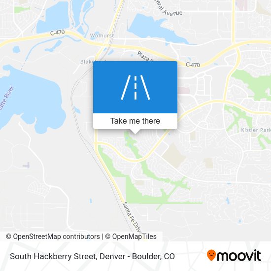 Mapa de South Hackberry Street