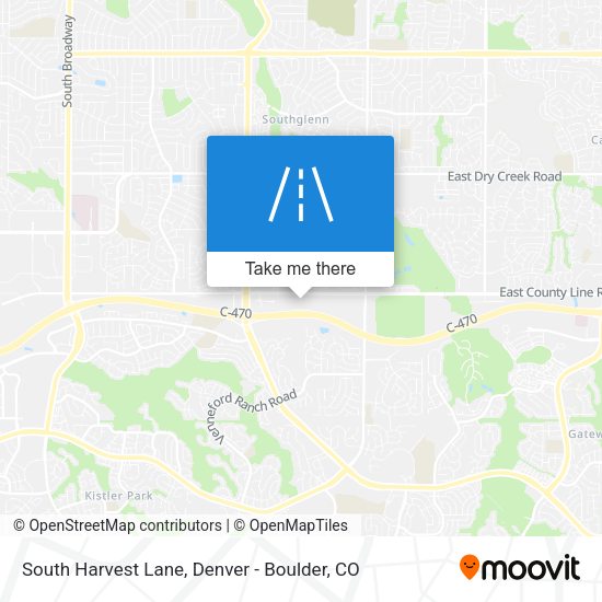 South Harvest Lane map