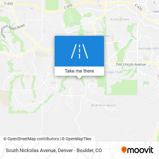 South Nickolas Avenue map