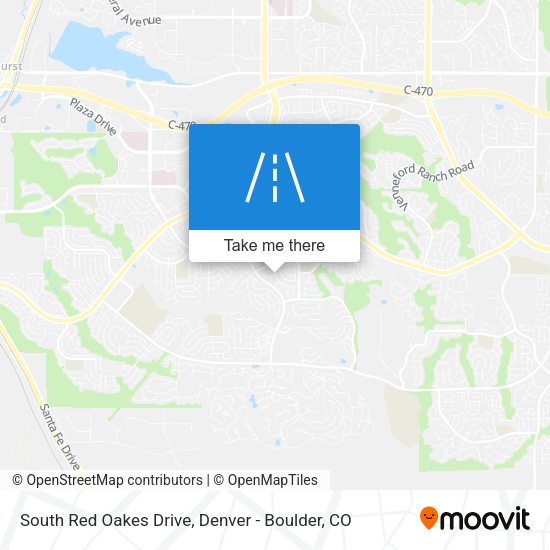 South Red Oakes Drive map