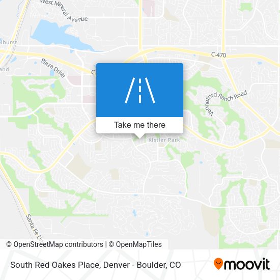 South Red Oakes Place map