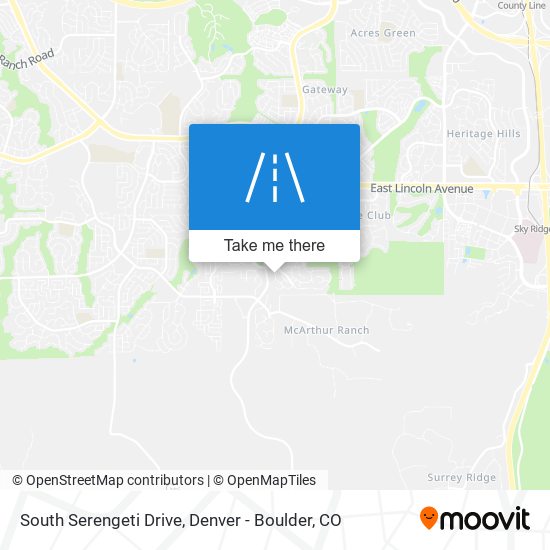 Mapa de South Serengeti Drive