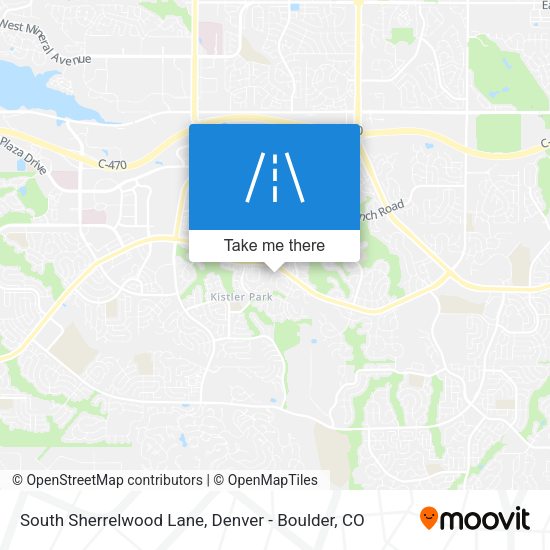 South Sherrelwood Lane map