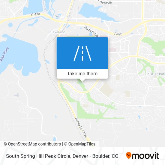 South Spring Hill Peak Circle map