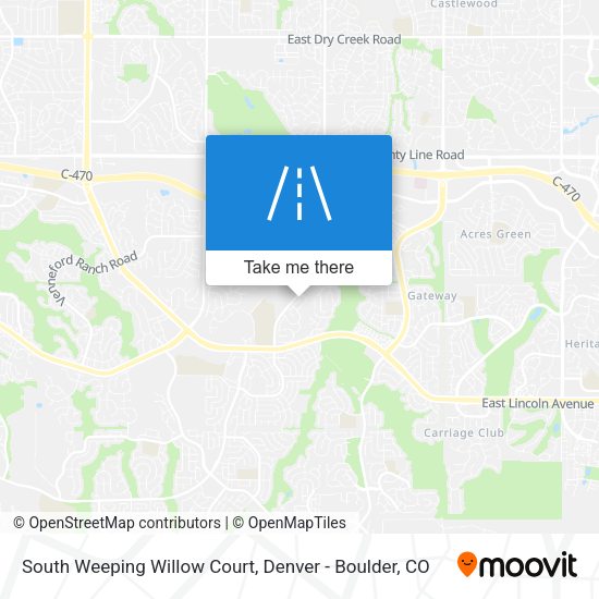 Mapa de South Weeping Willow Court
