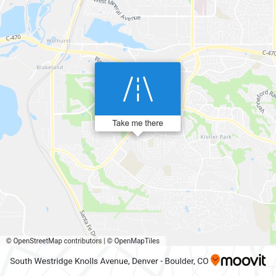Mapa de South Westridge Knolls Avenue