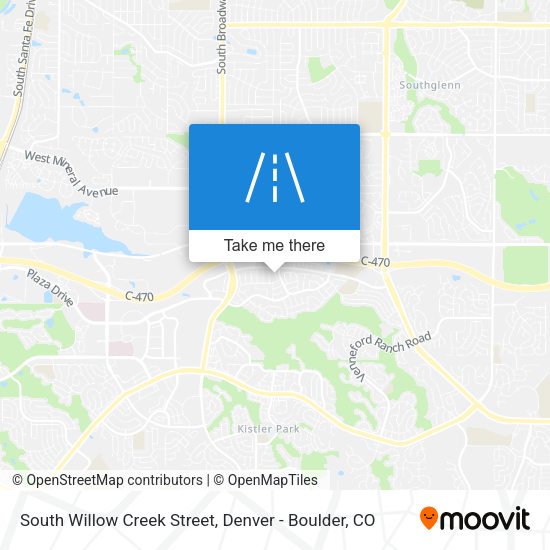 South Willow Creek Street map