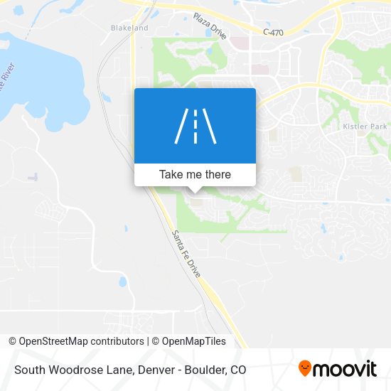 South Woodrose Lane map