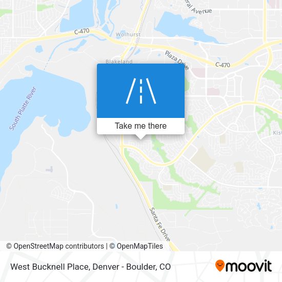 West Bucknell Place map