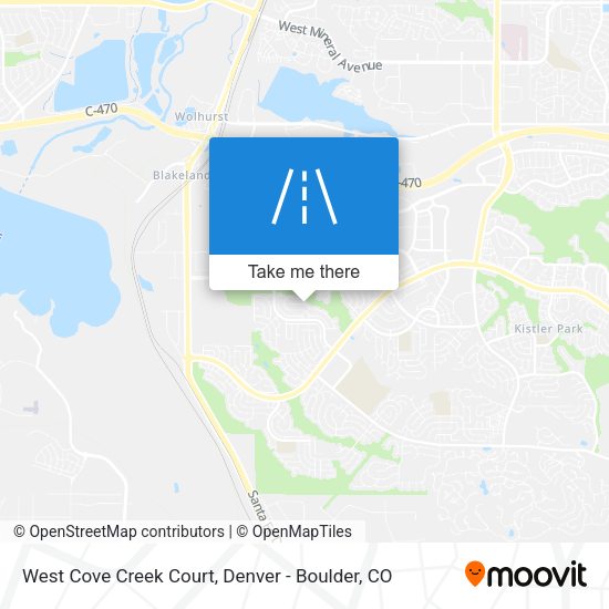 Mapa de West Cove Creek Court