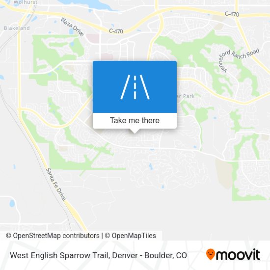 Mapa de West English Sparrow Trail