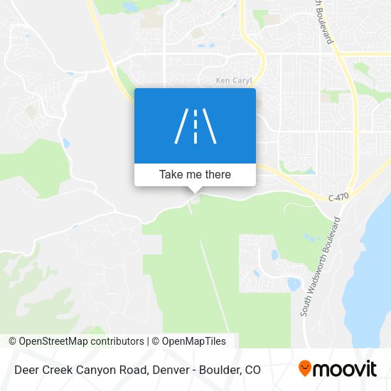 Mapa de Deer Creek Canyon Road