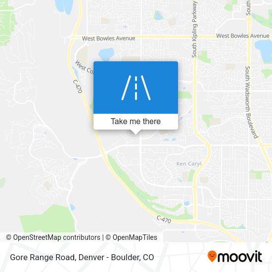 Mapa de Gore Range Road