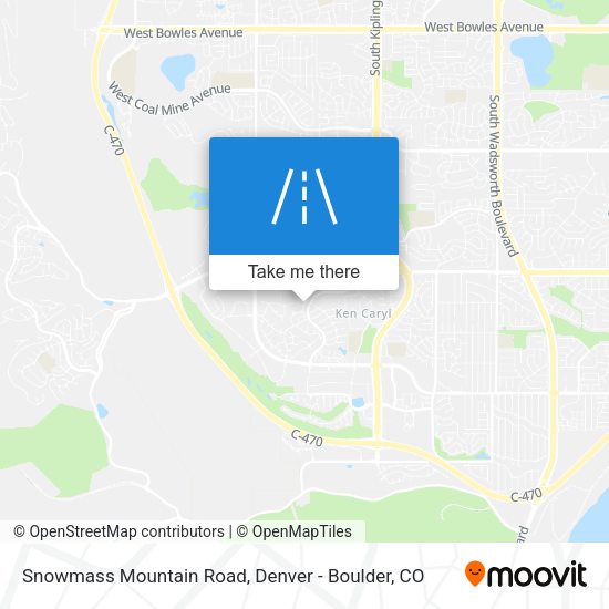 Snowmass Mountain Road map