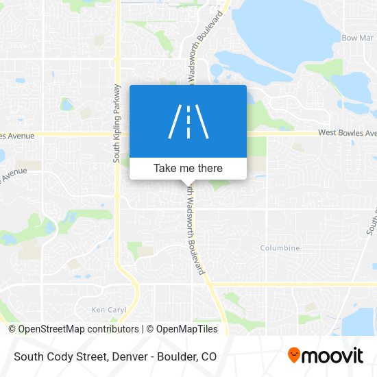 South Cody Street map