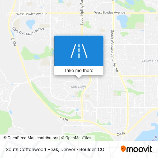 South Cottonwood Peak map