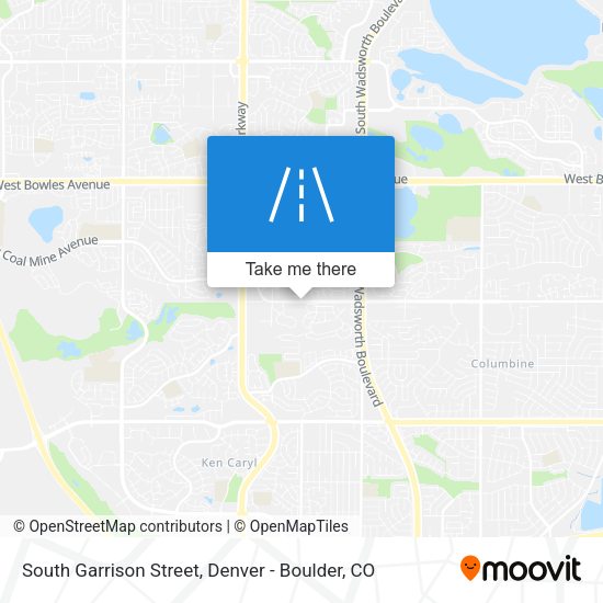 South Garrison Street map
