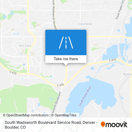 South Wadsworth Boulevard Service Road map