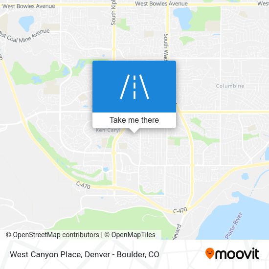 Mapa de West Canyon Place