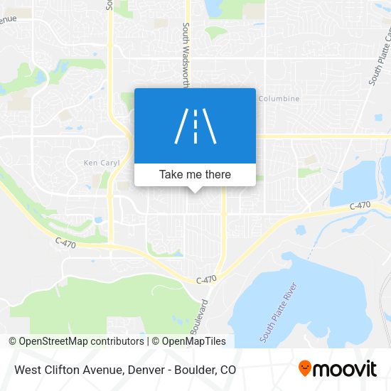 West Clifton Avenue map