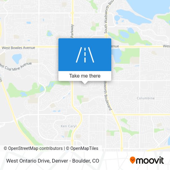 West Ontario Drive map