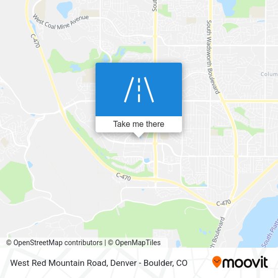 West Red Mountain Road map