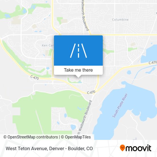 West Teton Avenue map