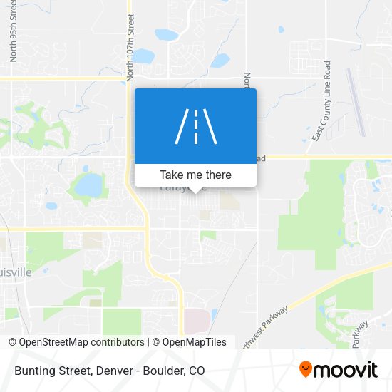Bunting Street map