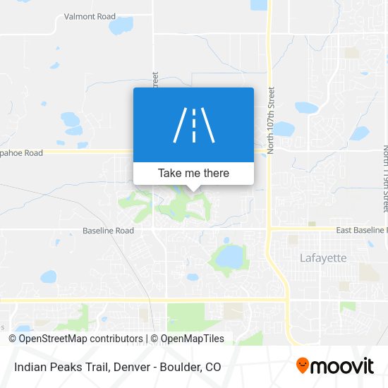 Mapa de Indian Peaks Trail