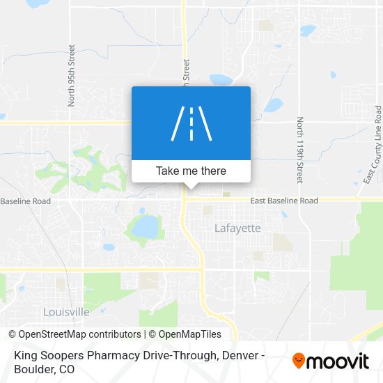 Mapa de King Soopers Pharmacy Drive-Through