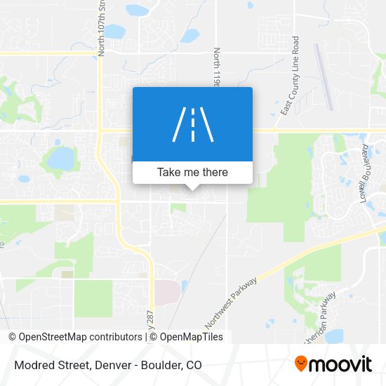 Mapa de Modred Street