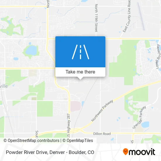 Powder River Drive map