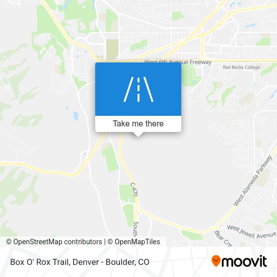 Box O' Rox Trail map