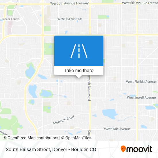 South Balsam Street map