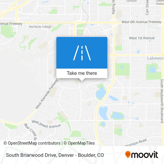 South Briarwood Drive map