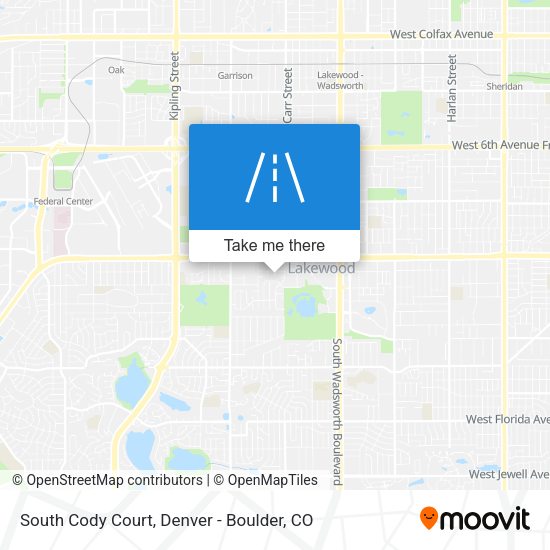 South Cody Court map