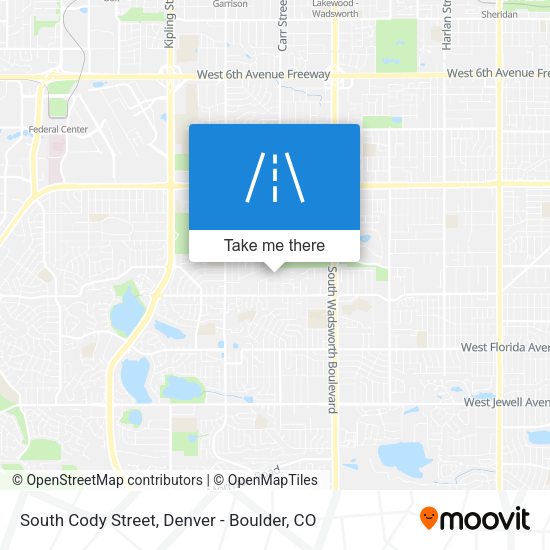 South Cody Street map