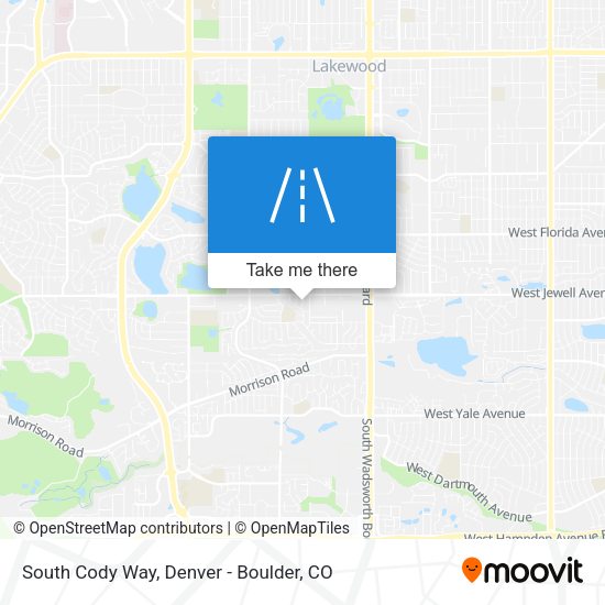 South Cody Way map