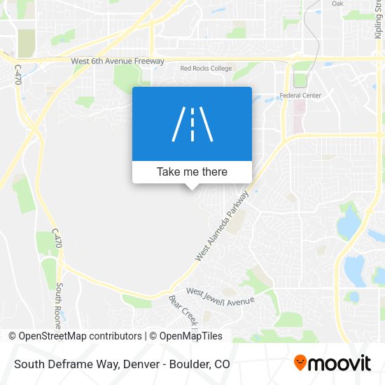 South Deframe Way map