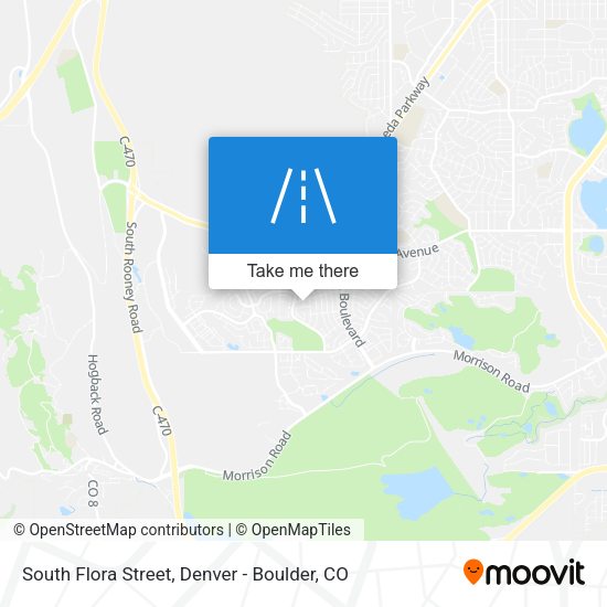 South Flora Street map