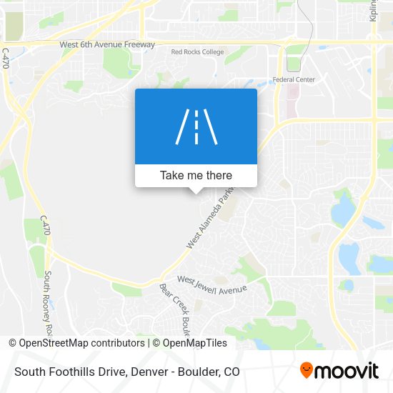 South Foothills Drive map