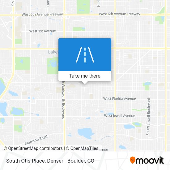 South Otis Place map