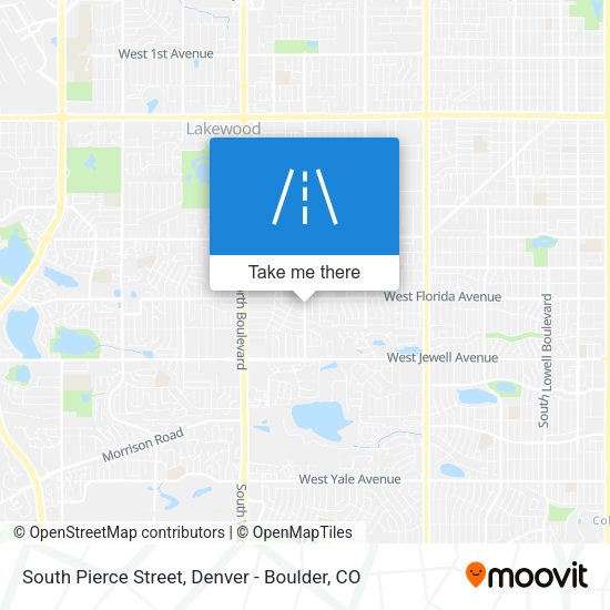 South Pierce Street map