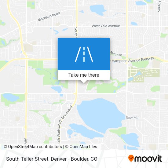 South Teller Street map