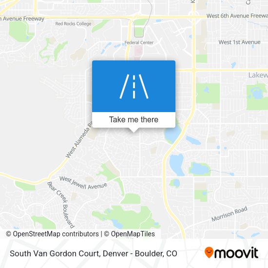 Mapa de South Van Gordon Court