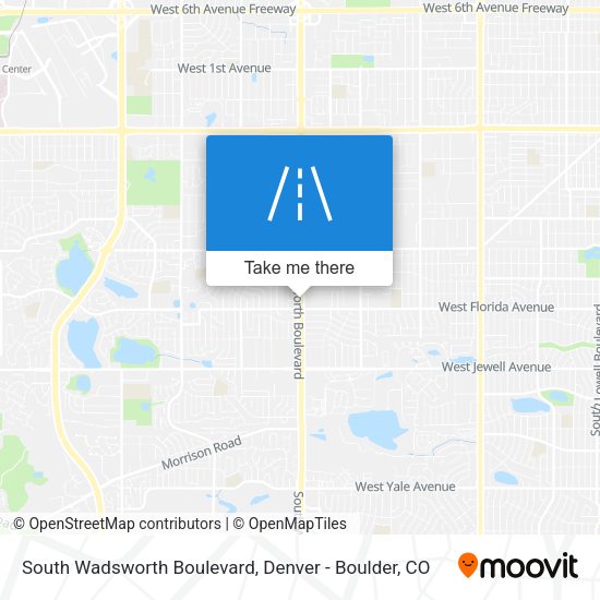 South Wadsworth Boulevard map