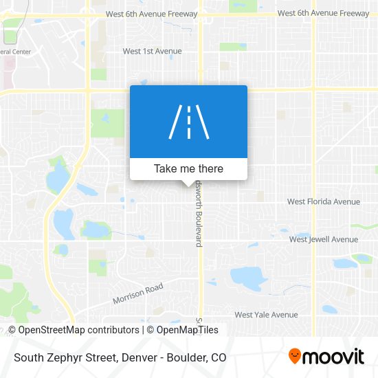 South Zephyr Street map