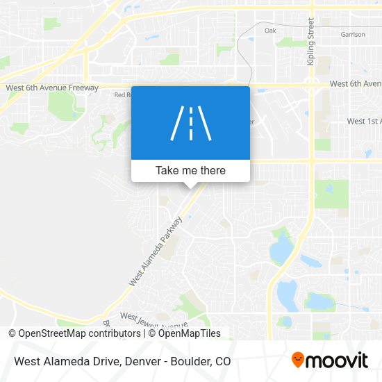 West Alameda Drive map
