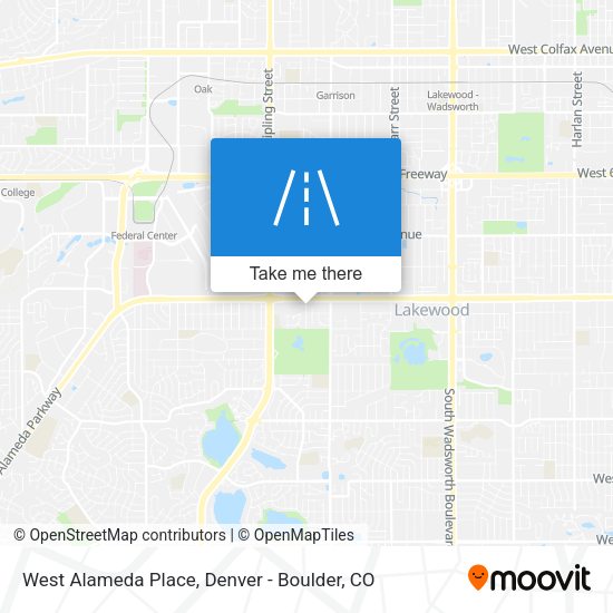 Mapa de West Alameda Place