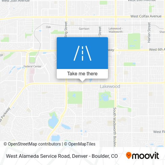 Mapa de West Alameda Service Road